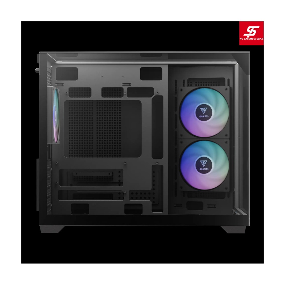 Vỏ Case Gamdias ATLAS M3M M-ATX Đen Sẵn 3 Fan ARGB