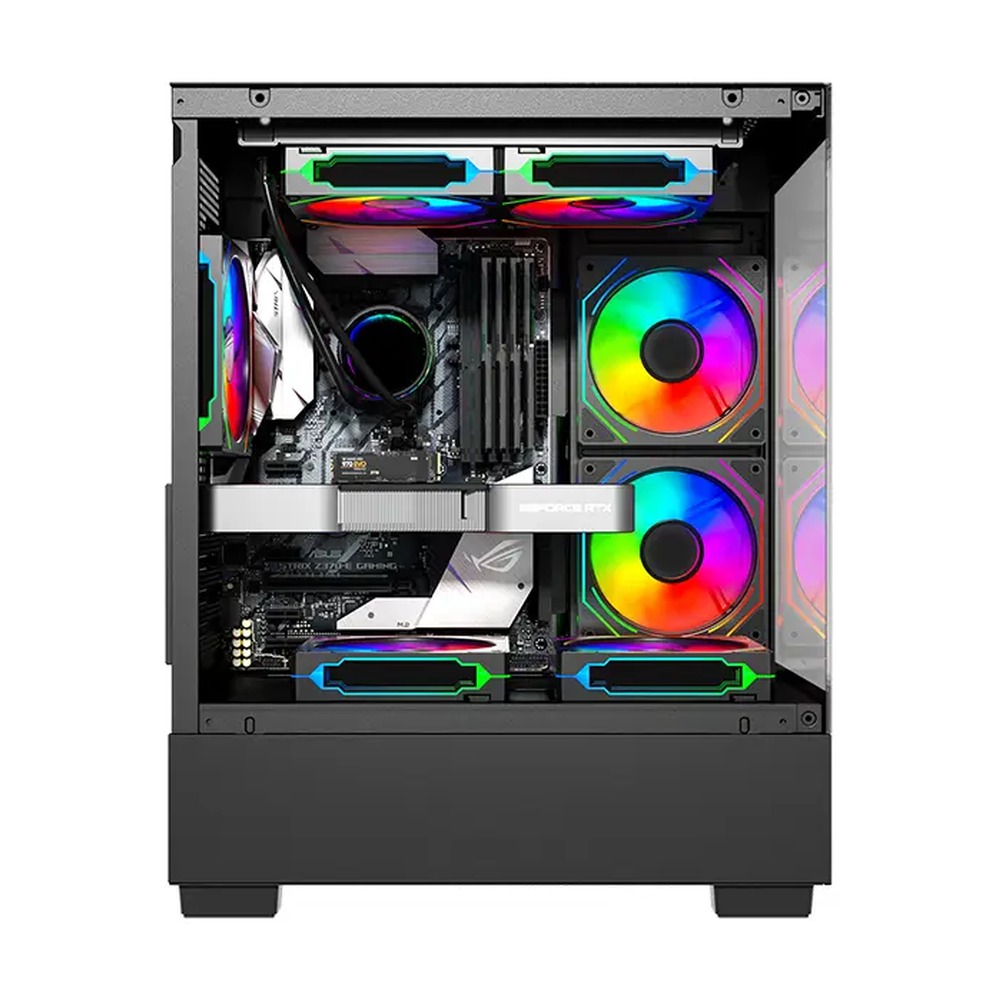 Vỏ Case CENTAUR TIMBER M-ATX/ITX Đen Lưới