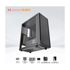 Vỏ Case Cooler Plus X3 Lancer(Sẵn 3 Fan) - Black