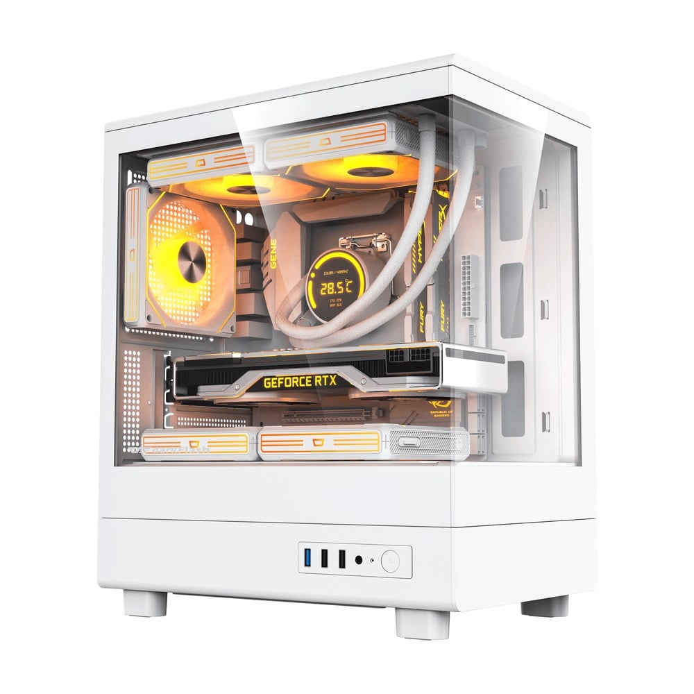 Vỏ Case darkFlash DB330M Glass M-ATX/ITX Trắng