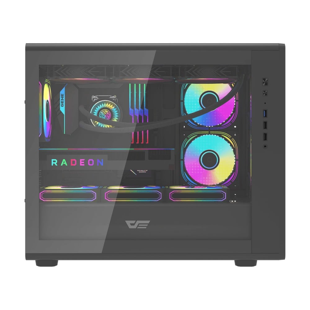 Vỏ Case DARKFLASH DB460M Đen Sẵn 4Fan