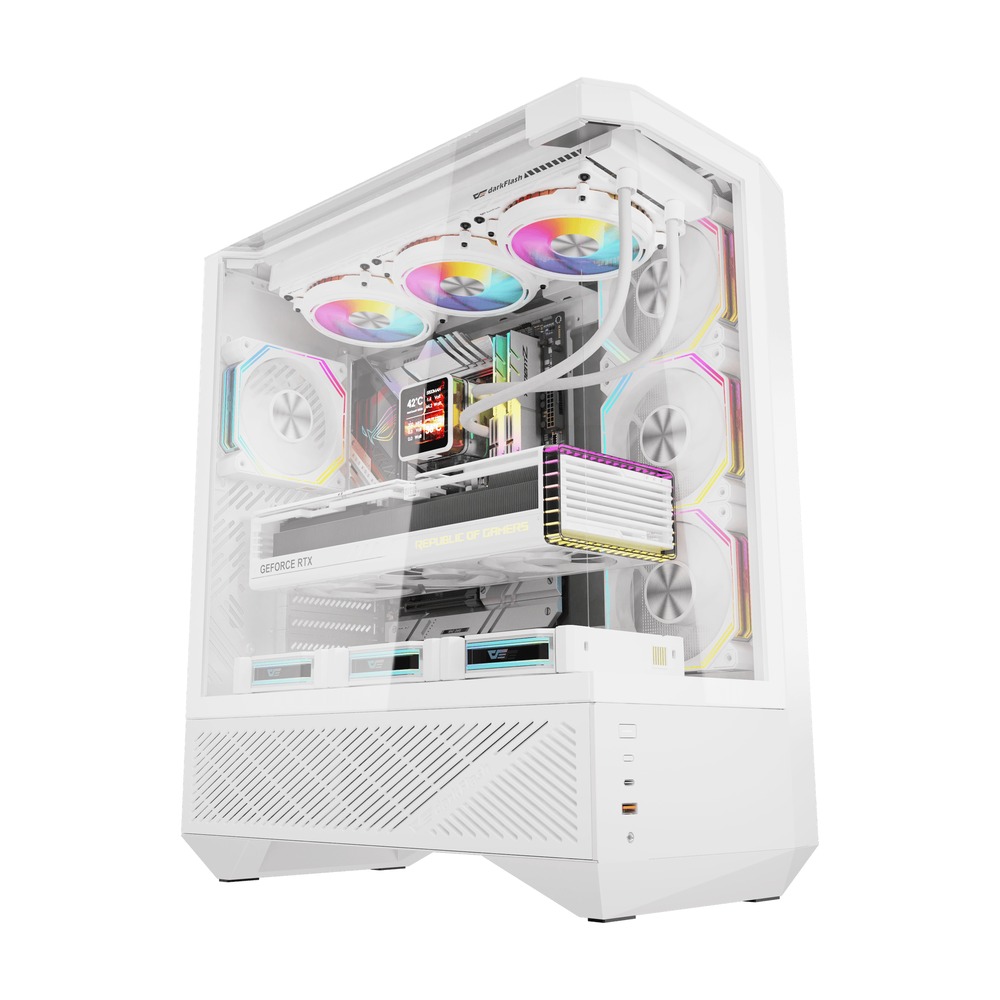 Vỏ Case Darkflash DY460 White (Mid Tower - ATX)