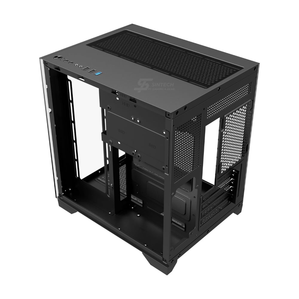 Vỏ Case EDRA ECS1503 M-ATX Đen