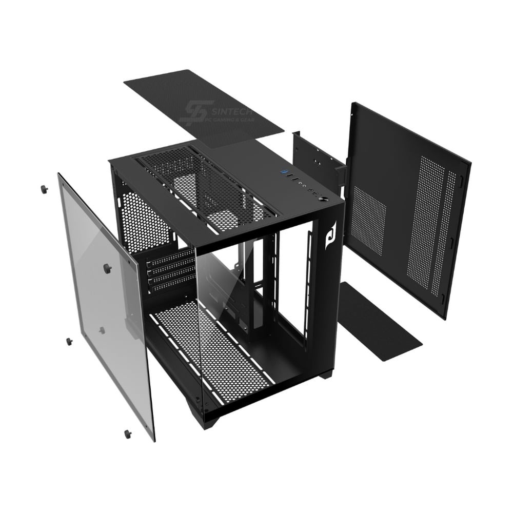 Vỏ Case EDRA ECS1503 M-ATX Đen