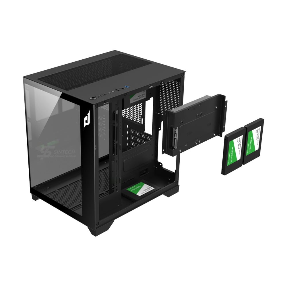 Vỏ Case EDRA ECS1503 M-ATX Đen