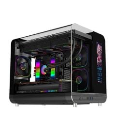 Vỏ Case ESGASMING Aircraft 007 Ultra-Cool Display (Sẵn 3 Fan + Hub ARGB )