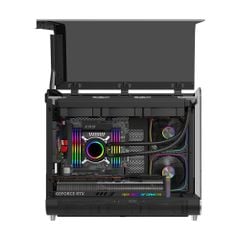 Vỏ Case ESGASMING Aircraft 007 Ultra-Cool Display (Sẵn 3 Fan + Hub ARGB )