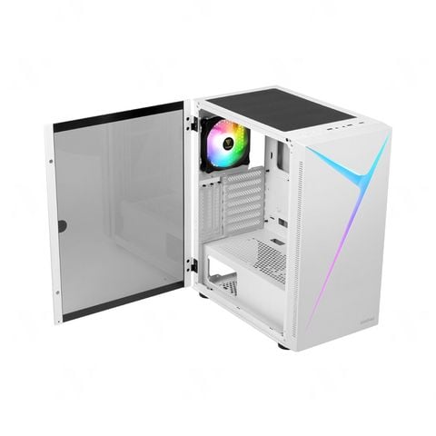 Vỏ Case ARGUS E4 Elite ATX/M-ATX/ITX Trắng Kèm Fan