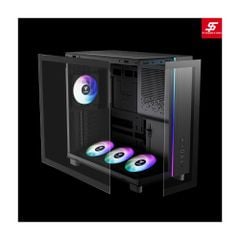 Vỏ Case Gamdias ATLAS M4 ATX Đen Sẵn 4 Fan ARGB