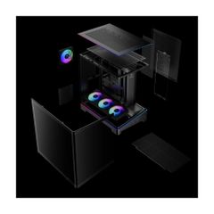 Vỏ Case Gamdias ATLAS P6 CG ATX Đen Sẵn 4 Fan ARGB