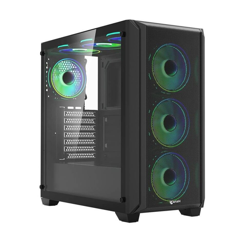 Vỏ Case Jetek CSGO2 Z7 (E-ATX/ Tặng kèm 3 Fan Led) Đen
