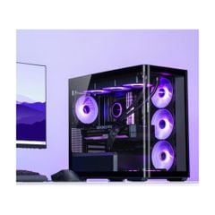 Vỏ Case Jonsbo D300 M-ATX Đen Kính Cong