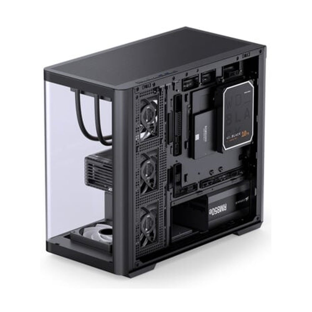 Vỏ Case Jonsbo D300 M-ATX Đen Kính Cong