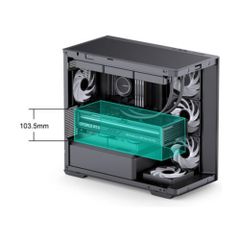 Vỏ Case Jonsbo D300 M-ATX Đen Kính Cong