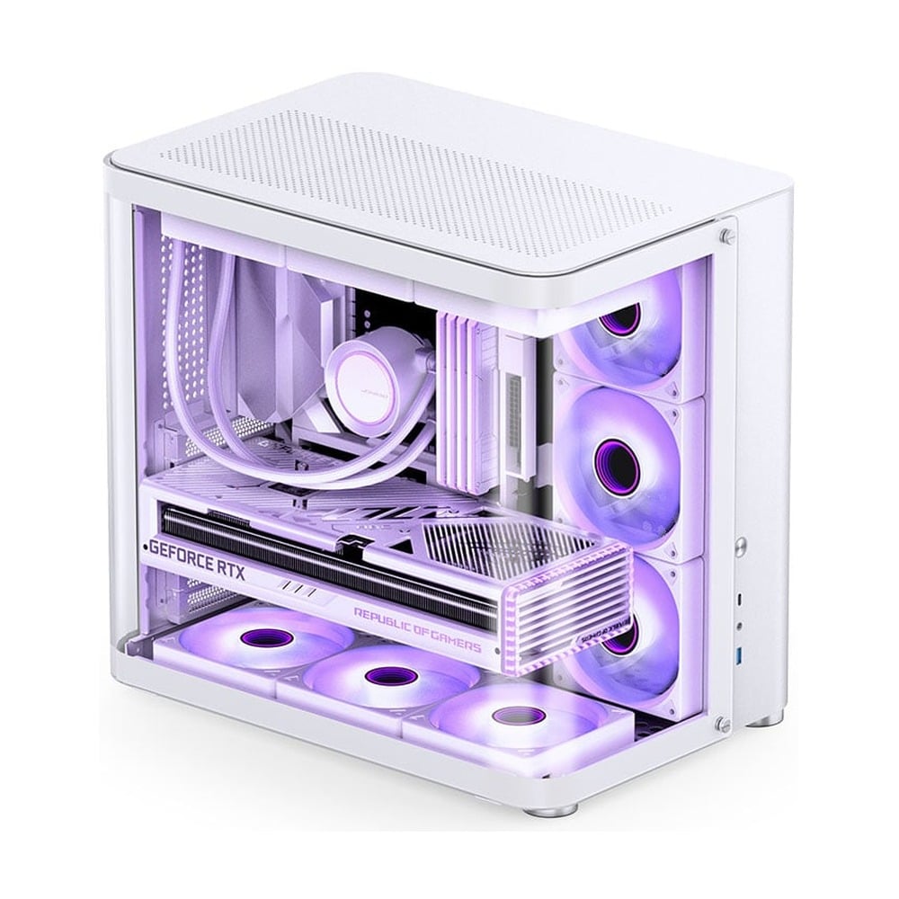 Vỏ Case JONSBO TK-2 WHITE ATX (MID TOWER, MÀU TRẮNG, KÍNH CONG)