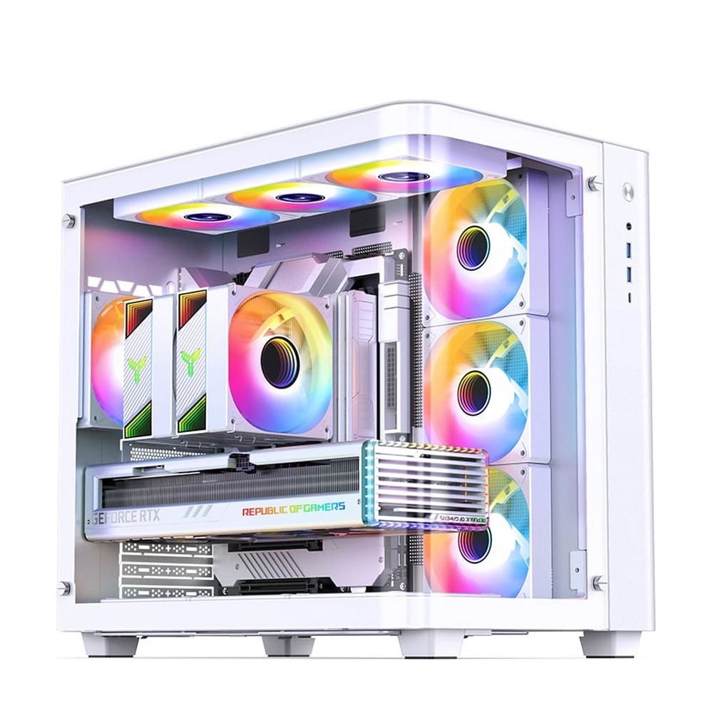Vỏ Case Jonsbo TK-3 White (ATX,Mid Tower,Màu Trắng,Kính Cong)