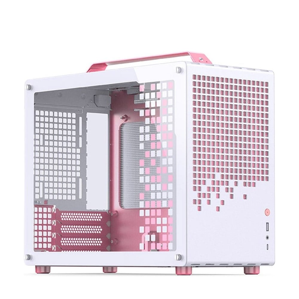 Vỏ Case JONSBO Z20 White Pink (Mini MATX, Màu Trắng Hồng)