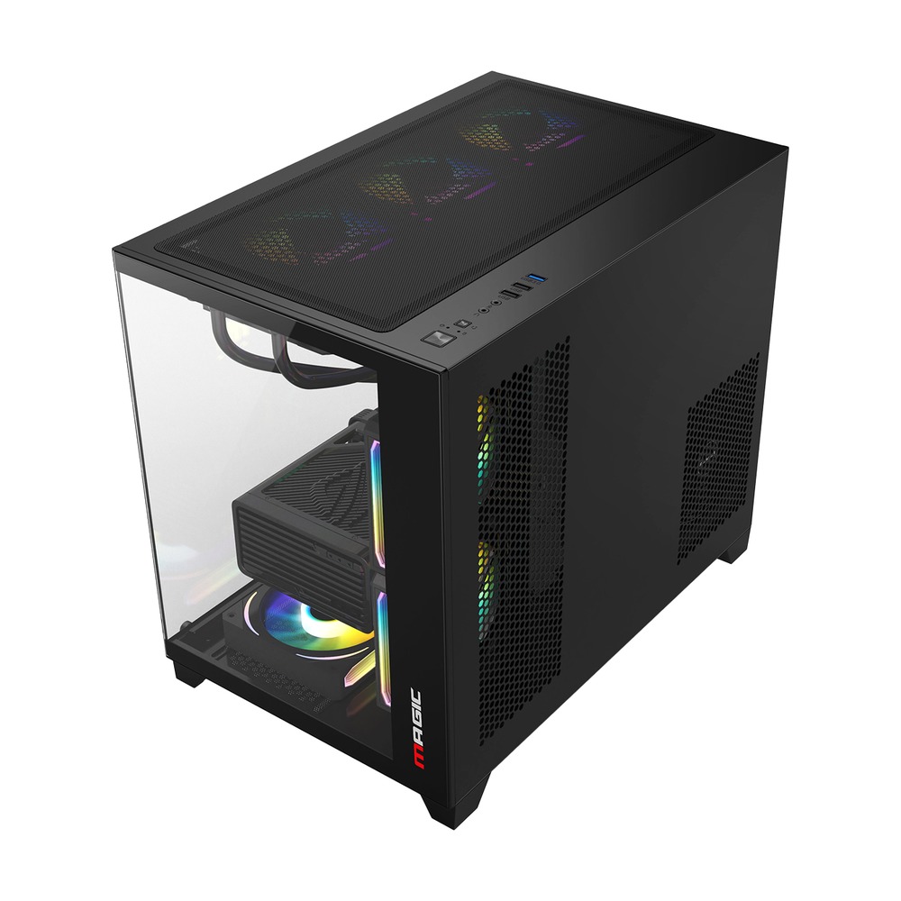 Vỏ Case Magic Aqua M Ultra Pro Full Micro ATX/AIO 360 Top Đen