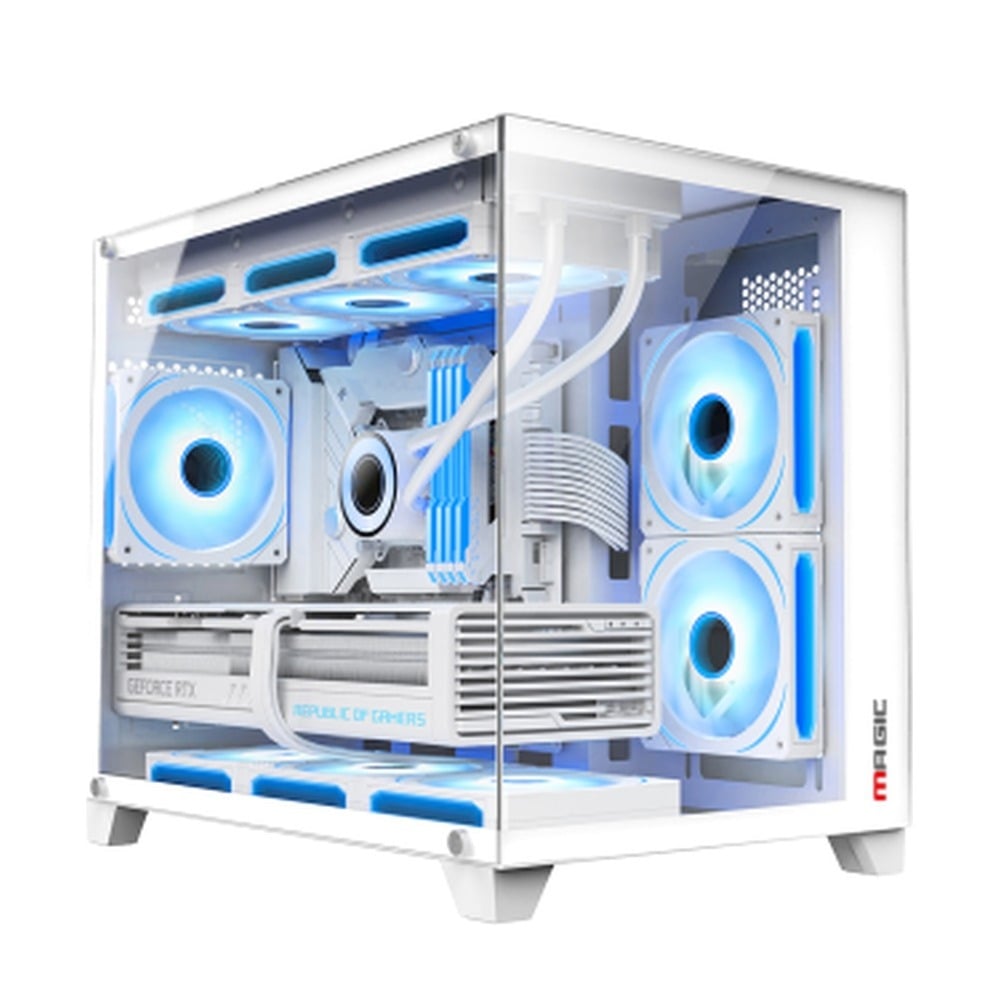 Vỏ Case Magic Aqua M Ultra Pro Full Micro ATX/AIO 360 Top Trắng
