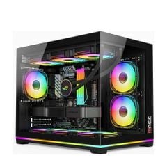 Vỏ Case MAGIC GM-06L PRO M-ATX, SẴN DẢI LED RGB OR ARGB Đen