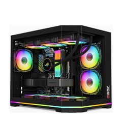 Vỏ Case MAGIC GM-08L PRO M-ATX, SẴN DẢI LED RGB OR ARGB Đen