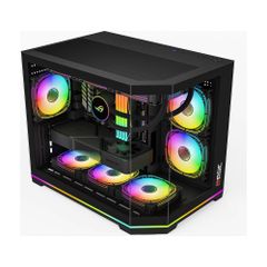 Vỏ Case MAGIC GM-08L PRO M-ATX, SẴN DẢI LED RGB OR ARGB Đen
