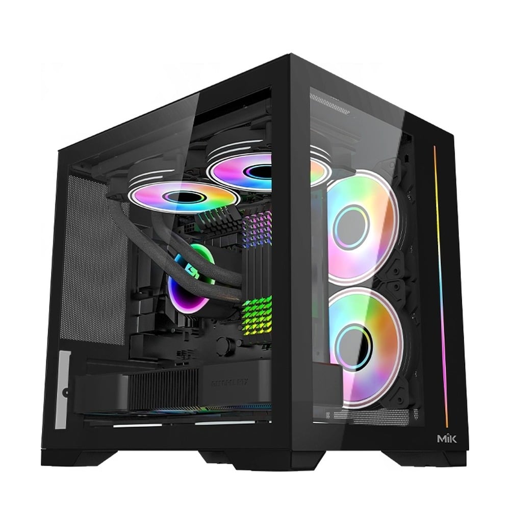 Vỏ Case MIK LV12 Mini Elite ITX/M-ATX Đen