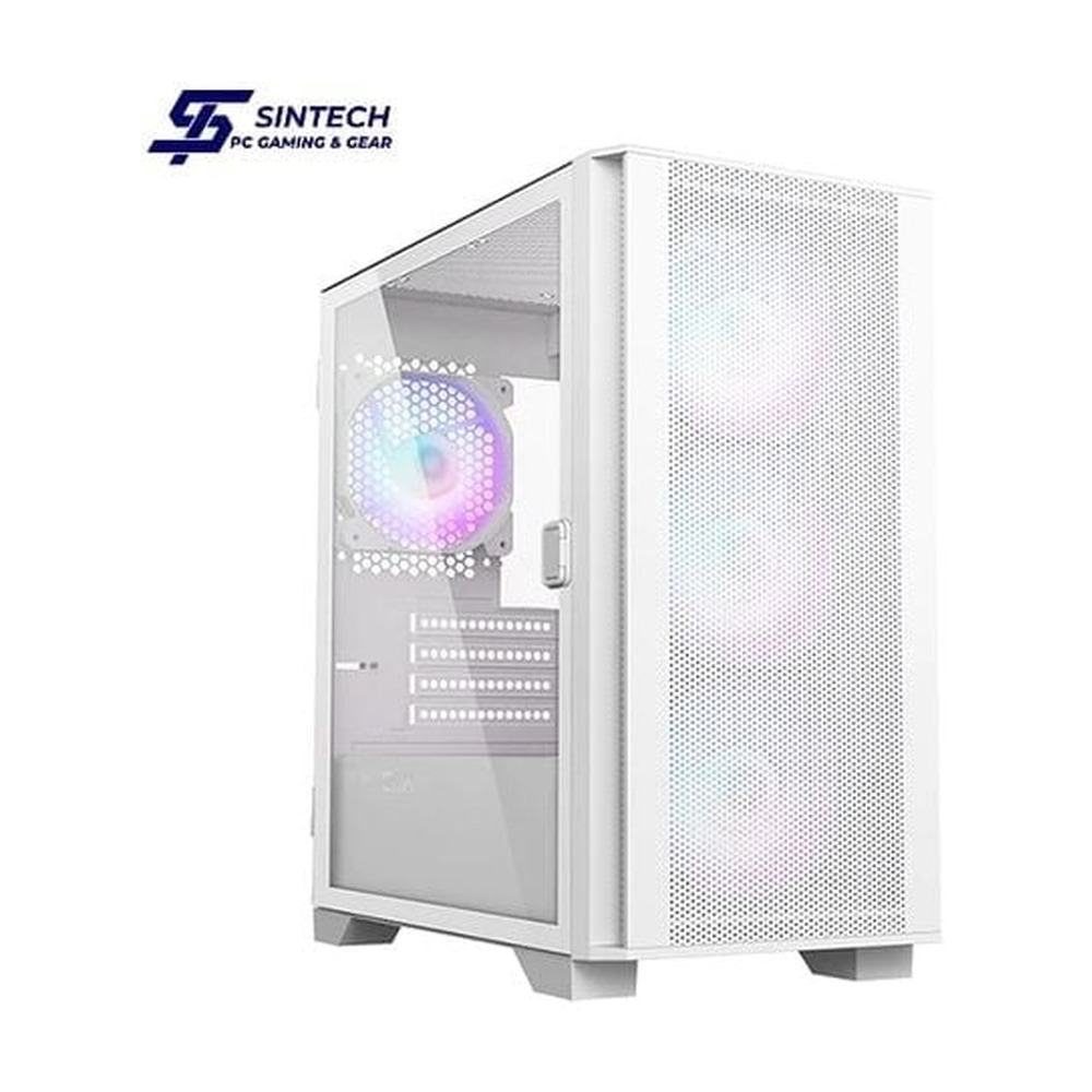 Vỏ Case Montech Air 100 ARGB M-ATX/Mid Tower Trắng Kèm 4 Fan ARGB