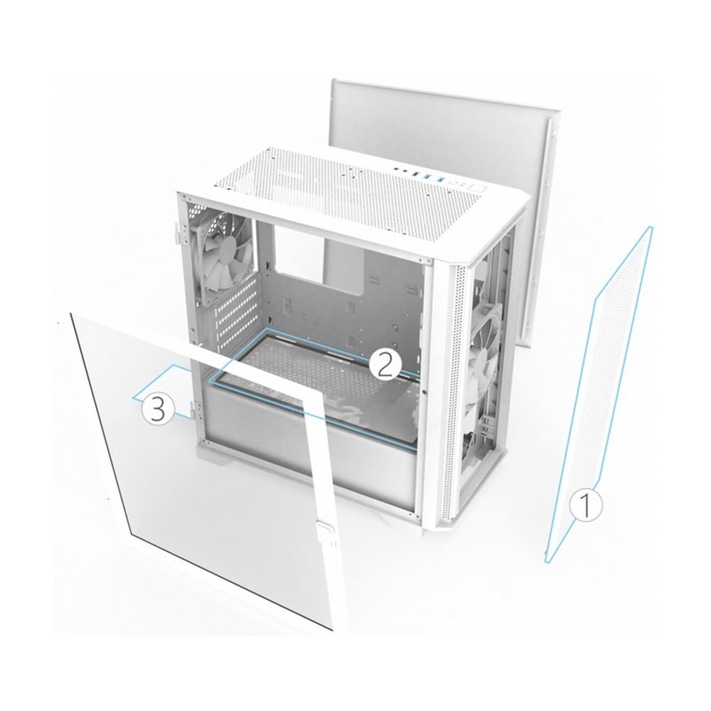 Vỏ Case Montech Air 100 Lite M-ATX/ITX Trắng