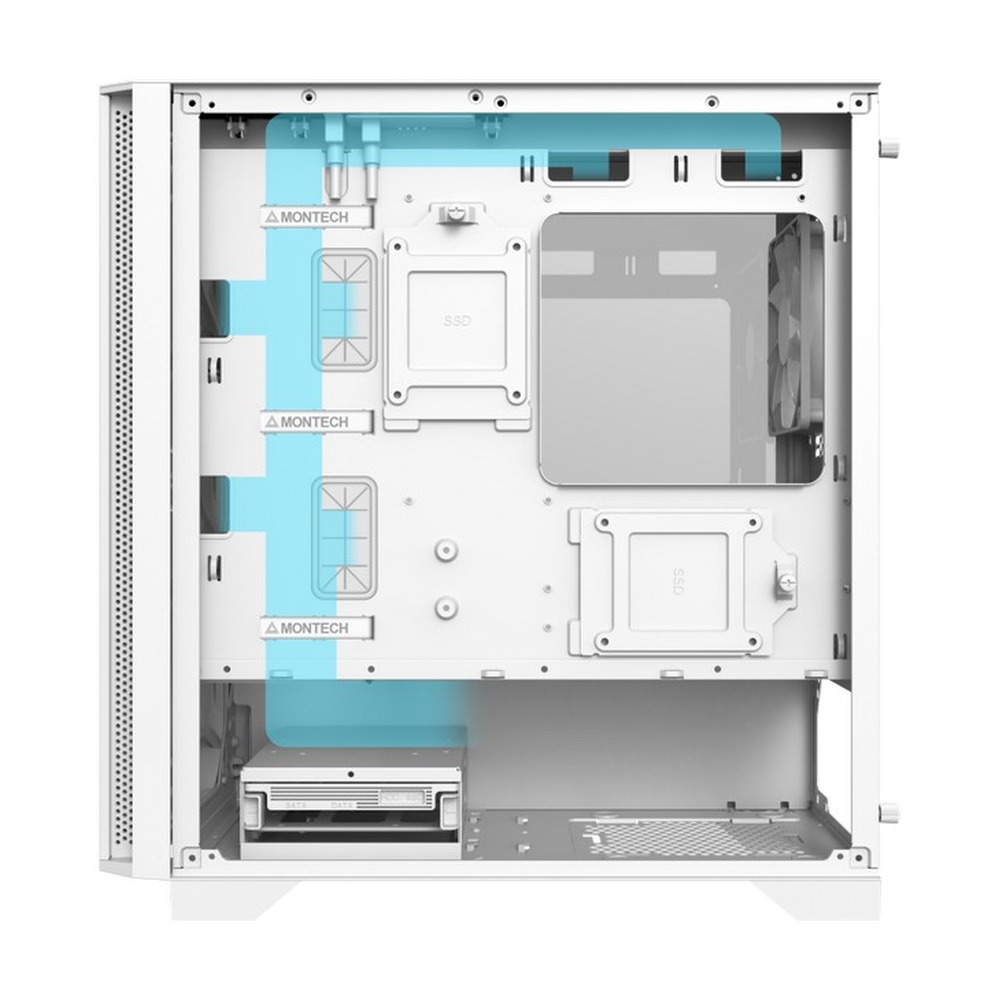 Vỏ Case Montech Air 100 Lite M-ATX/ITX Trắng