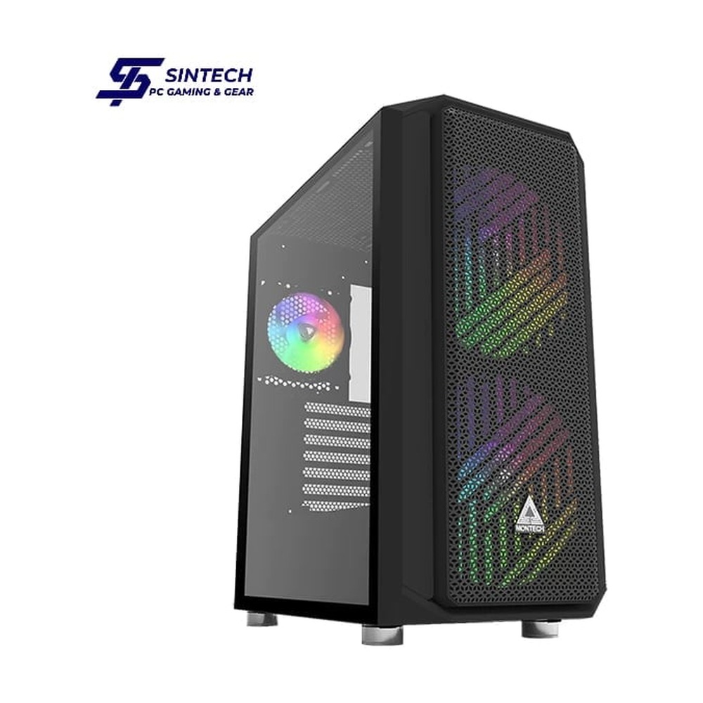 Vỏ Case Montech Air X ARGB E-ATX/ATX/M-ATX/ITX Đen Kèm Fan