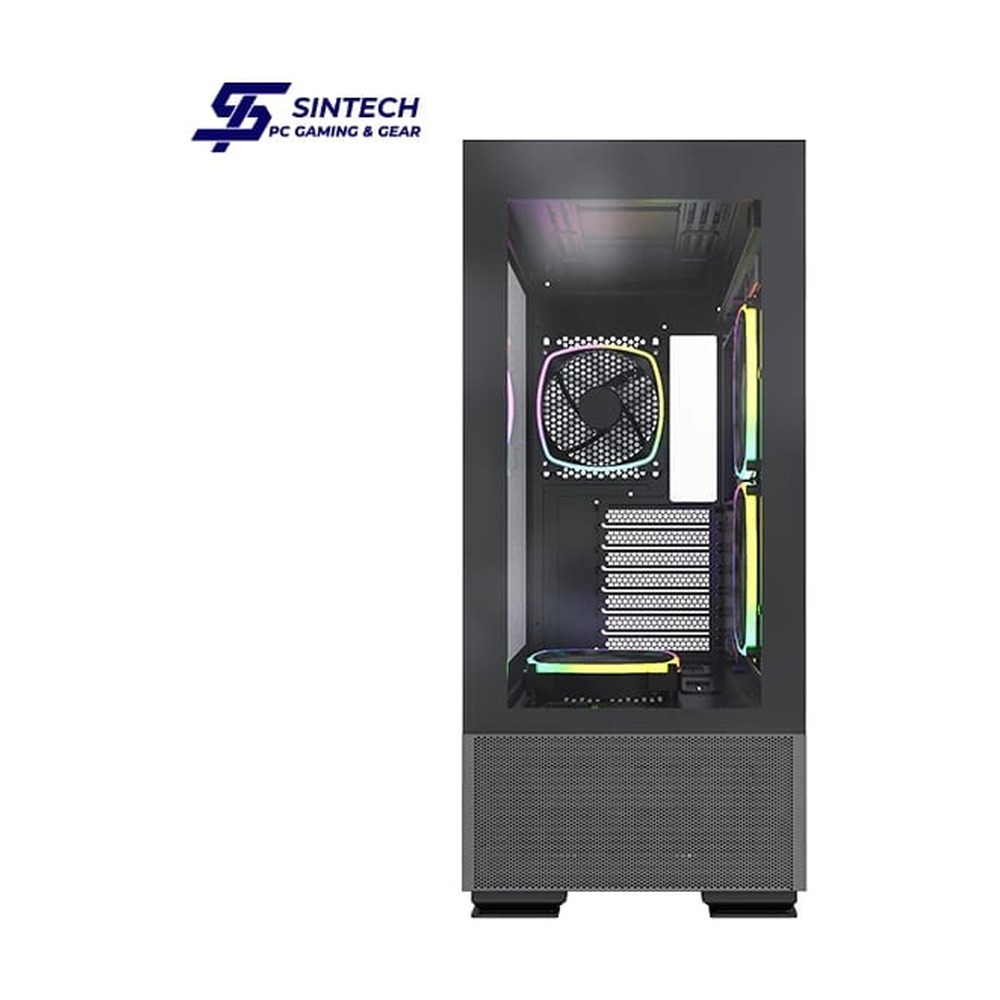Vỏ Case MONTECH SKY TWO ATX/Mid Tower Đen Kèm sẵn 4 Fan RGB