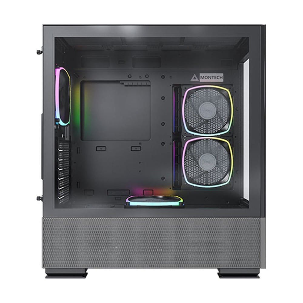 Vỏ Case MONTECH SKY TWO ATX/Mid Tower Đen Kèm sẵn 4 Fan RGB