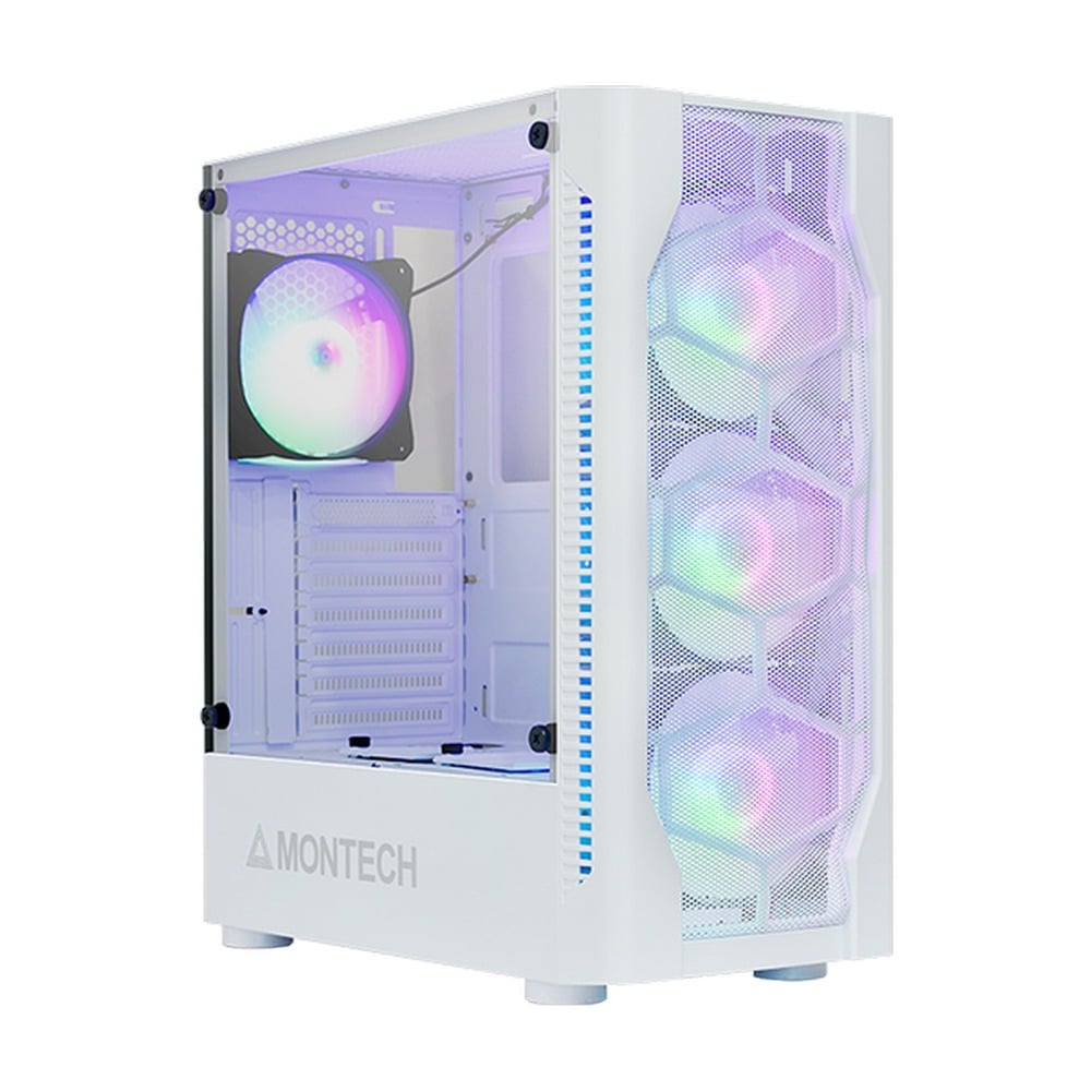 Vỏ Case Montech X1 ATX/M-ATX/ITX Trắng Kèm Fan