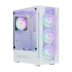 Vỏ Case Montech X1 ATX/M-ATX/ITX Trắng Kèm Fan