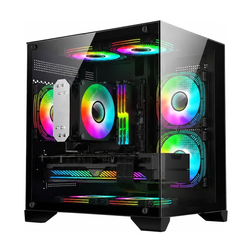 Vỏ Case VSP Aquanaut Pro Gaming X2 Galaxy M-ATX/ITX Đen