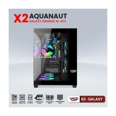 Vỏ Case VSP Aquanaut Pro Gaming X2 Galaxy M-ATX/ITX Đen