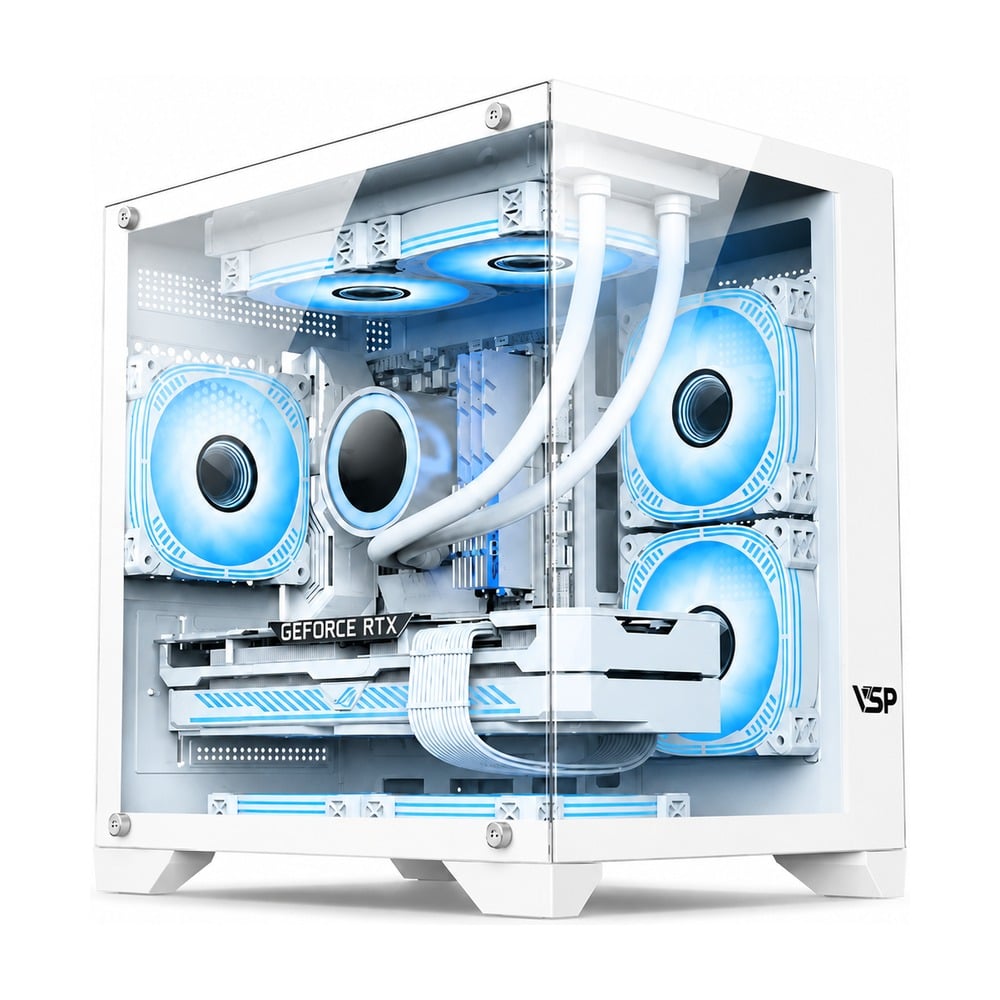 Vỏ Case VSP Aquanaut Pro Gaming X2 Galaxy M-ATX/ITX Trắng