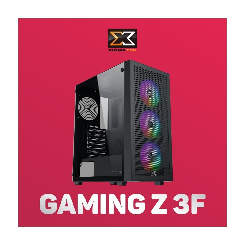 Vỏ Case Xigmatek Gaming Z 3F EN41082 ATX/M-ATX/ITX Đen Kèm 3 Fan RGB