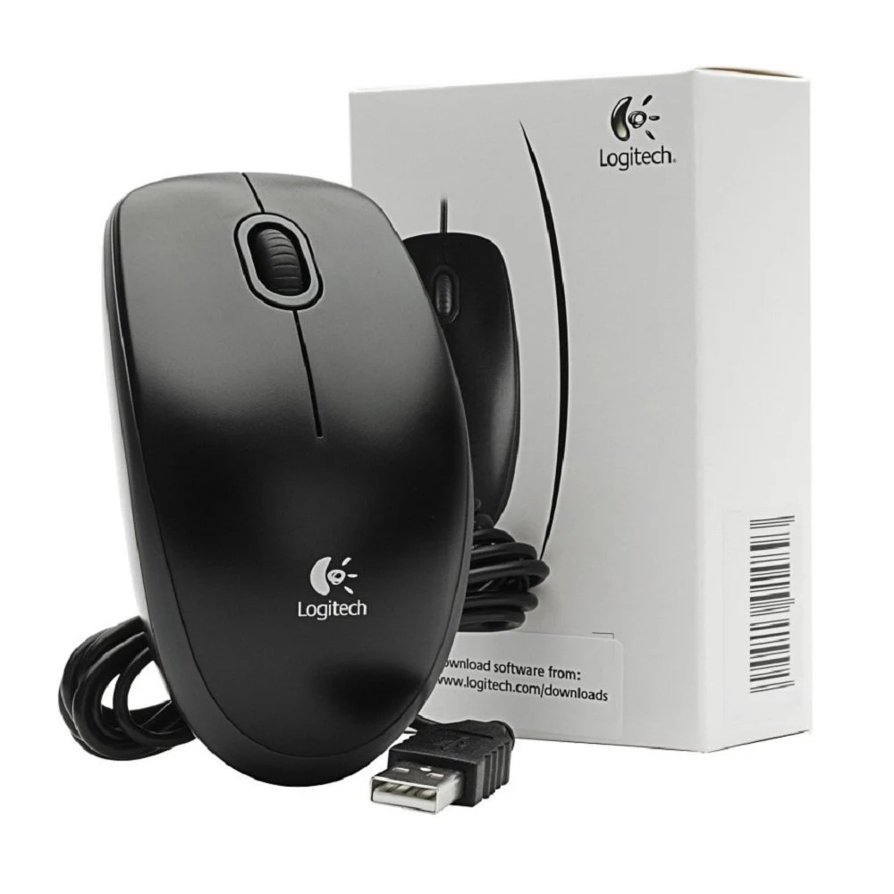 Chuột Logitech B100 kết nối có dây cho văn phòng