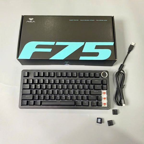 Phím Cơ Aula F75 (Red Switch Đen) Có Dây