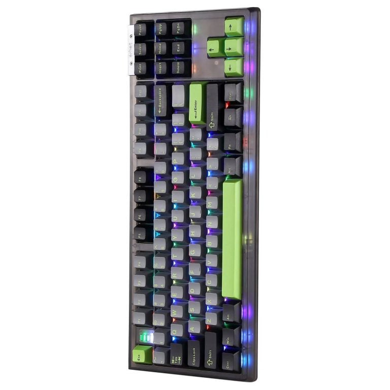 Darmoshark K9 RGB Đen Xanh lá Xám Bàn phím Darmoshark K9 phối màu đen xanh lá xám