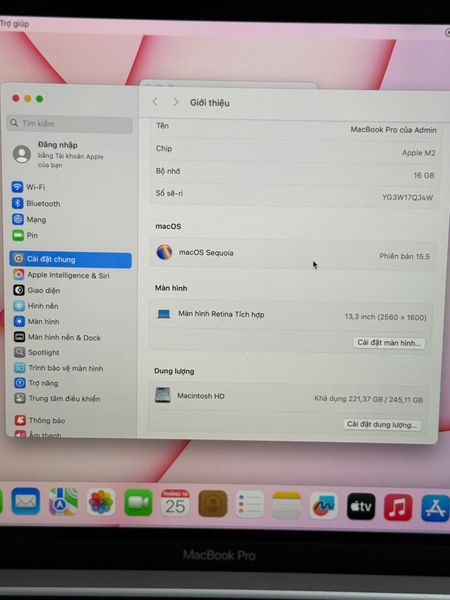 Macbook Pro M2 2022 (M2/ 16gb / 256gb/ 13.3inch)