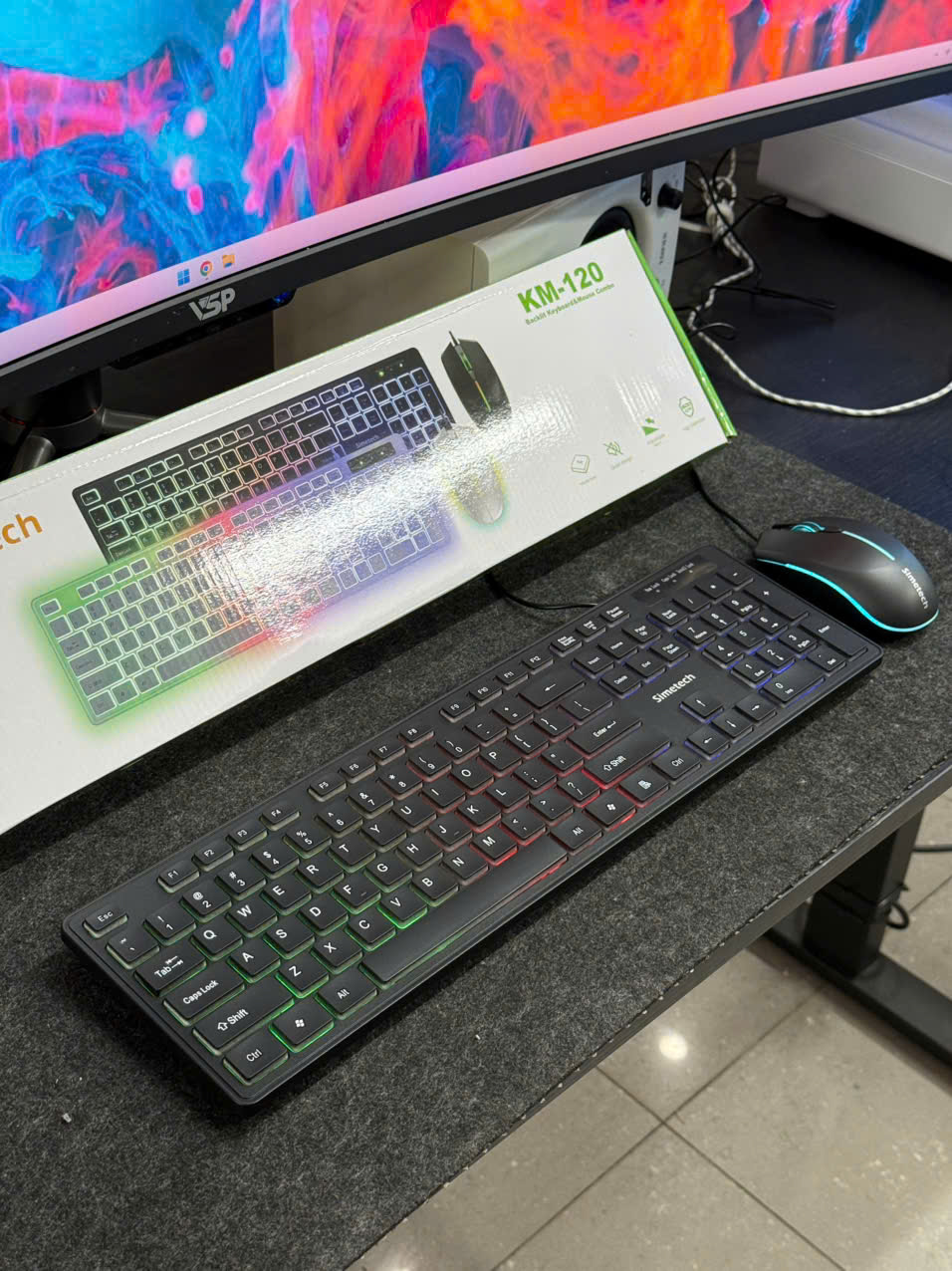 Combo phím chuột Simetech KM-120 LED RGB