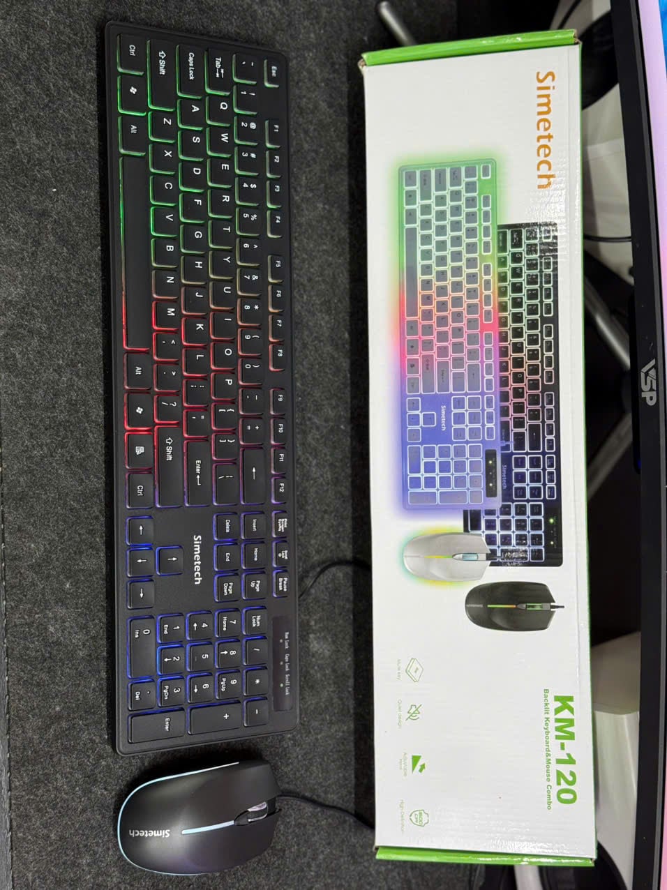 Combo phím chuột Simetech KM-120 LED RGB