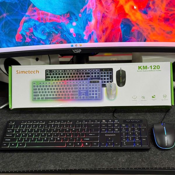 Combo phím chuột Simetech KM-120 LED RGB
