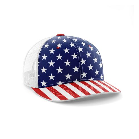 Nón Thể Thao Thiết Kế Riêng - Họa Tiết Quốc Kỳ Mỹ NTTK15