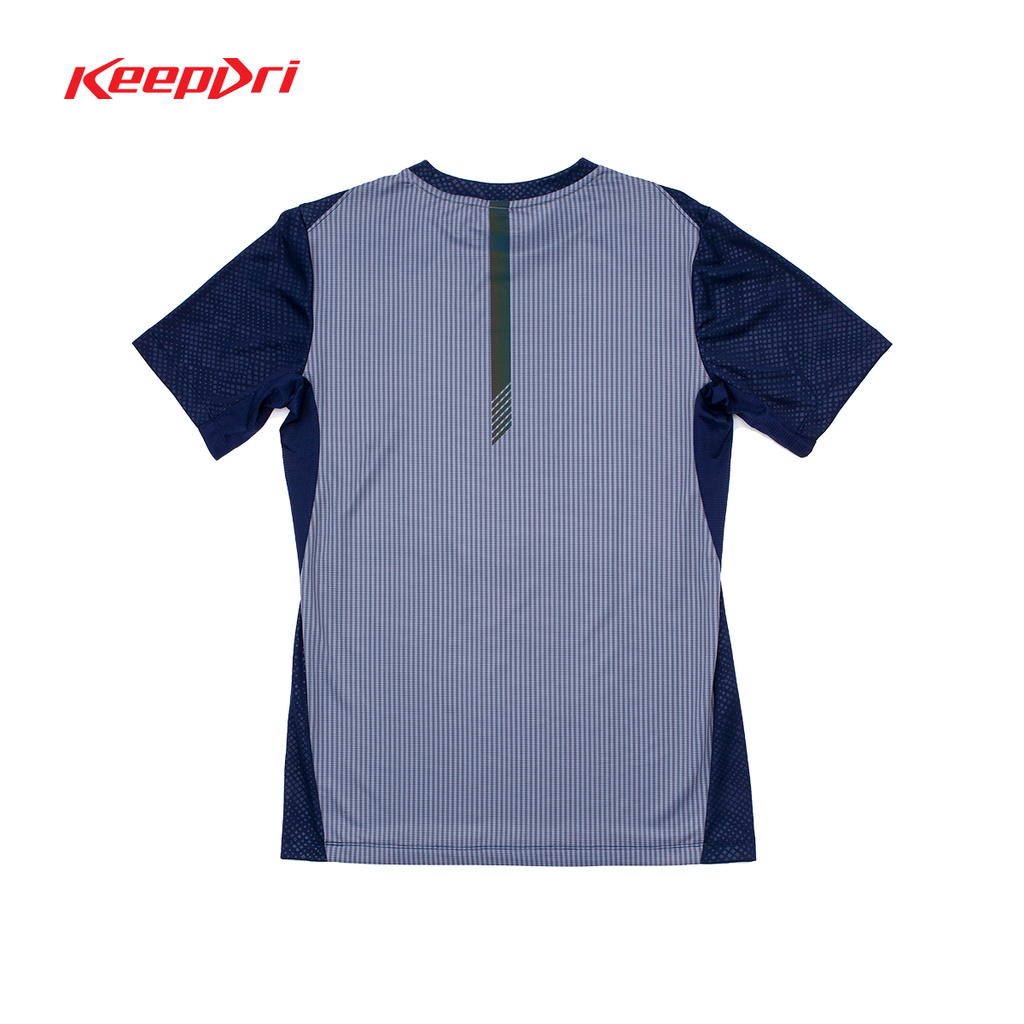 Áo Thun Chạy Bộ Họa Tiết Keepdri Màu Xanh Đen Xám KTMXDX05