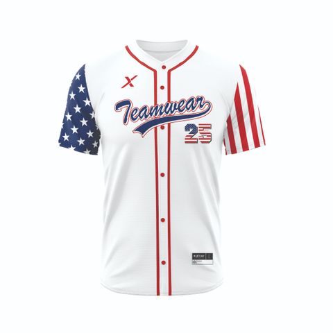 Custom Baseball Jerseys - USA Flag Pattern BB03