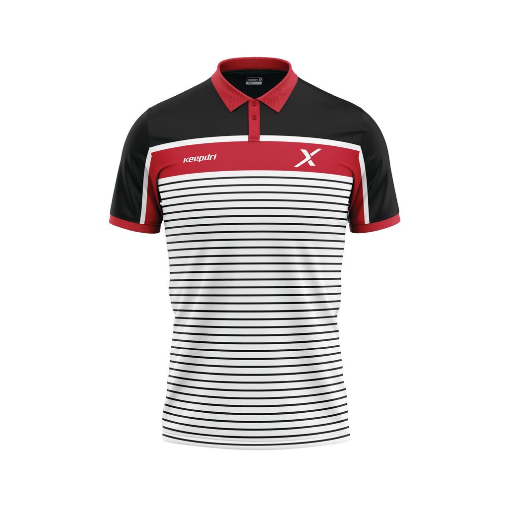 Custom Pickleball & Tennis Polo – Horizon Stripes Pattern